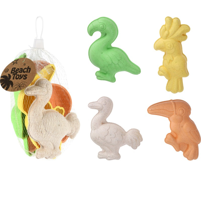 ΠΑΙΧΝΙΔΙΑ ΠΑΡΑΛΙΑΣ 4ΤΕΜ TROPICAL BIRDS