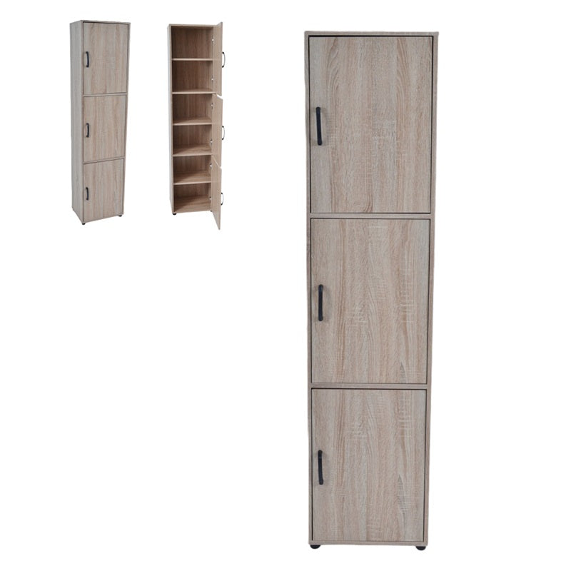 ΝΤΟΥΛΑΠΙ ΞΥΛΙΝΟ ΜΕ ΡΑΦΙΑ 40x30x166cm ΦΥΣΙΚΟ ANKOR