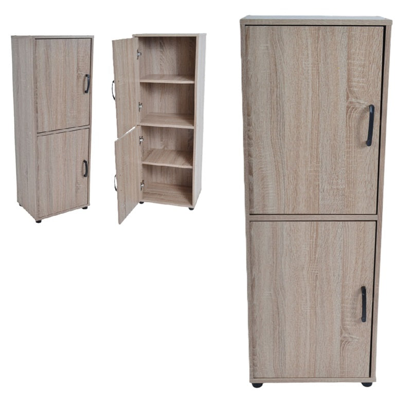 ΝΤΟΥΛΑΠΙ ΞΥΛΙΝΟ ΜΕ ΡΑΦΙΑ 40x30x112cm ΦΥΣΙΚΟ ANKOR