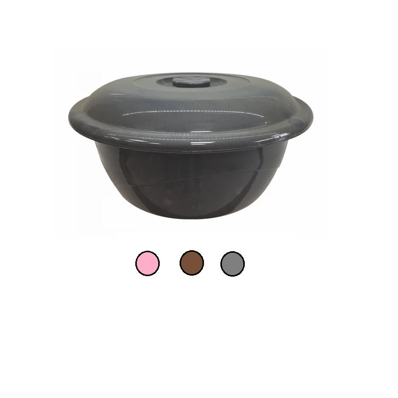 ΛΕΚΑΝΗ ΣΤΡΟΓΓΥΛΗ 21lt ΜΕ ΚΑΠΑΚΙ