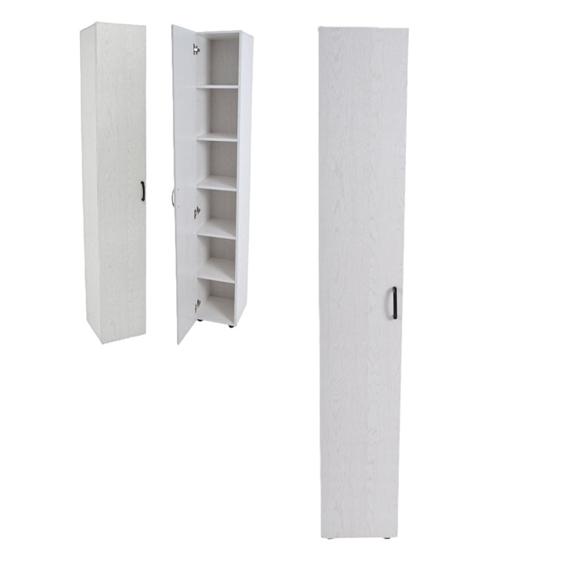 ΕΠΙΠΛΟ ΜΠΑΝΙΟΥ ΜΕ ΡΑΦΙΑ MDF/ΜΕΛΑΜΙΝΗ 30x32x185εκ ΛΕΥΚΟ ANKOR