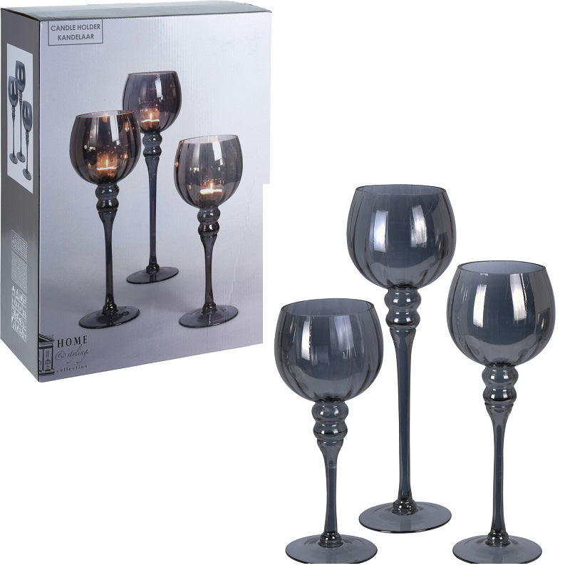 ΚΗΡΟΠΗΓΙΟ ΓΥΑΛΙΝΟ ΓΚΡΙ 40εκ ΜΕ ΠΟΔΙ