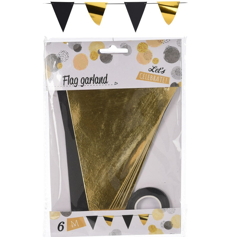 ΓΙΡΛΑΝΤΑ ΜΕ ΧΡΥΣΕΣ ΜΑΥΡΕΣ ΣΗΜΑΙΕΣ 6m