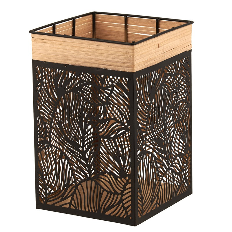 ΦΑΝΑΡΙ ΜΕΤΑΛΛΙΚΟ ΤΕΤΡΑΓΩΝΟ 24εκ ΜΑΥΡΟ ΧΡΥΣΟ ΜΕ ΜΠΑΜΠΟΥ