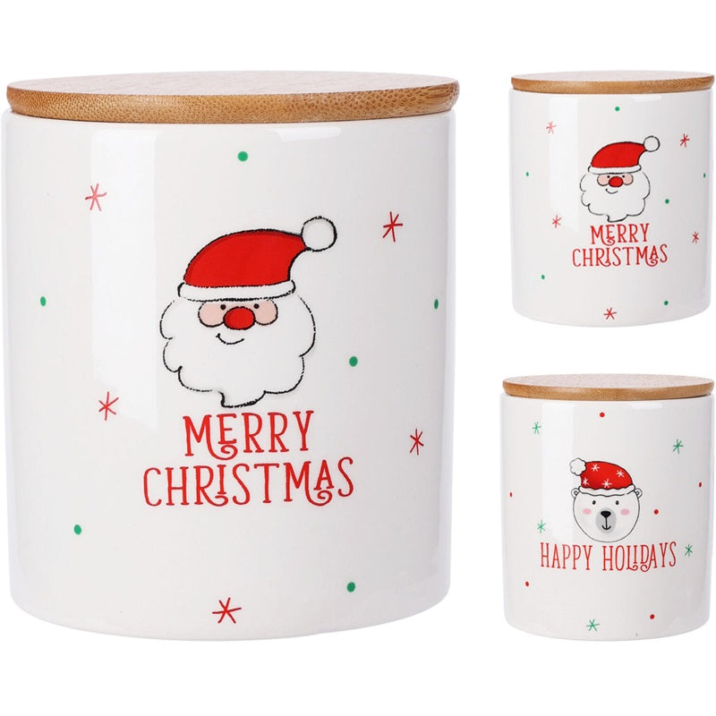 ΒΑΖΟ XMAS ΜΕ BAMBOO ΚΑΠΑΚΙ 500ml 10x12cm