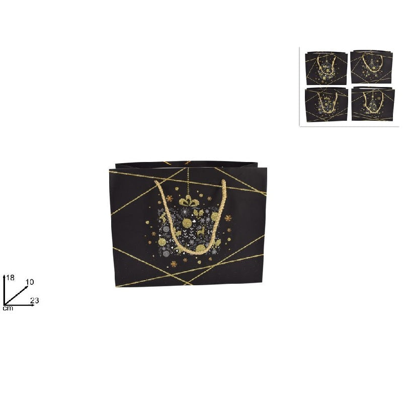 ΤΣΑΝΤΑ ΔΩΡΟΥ XMAS GLITTER 23x18x10cm