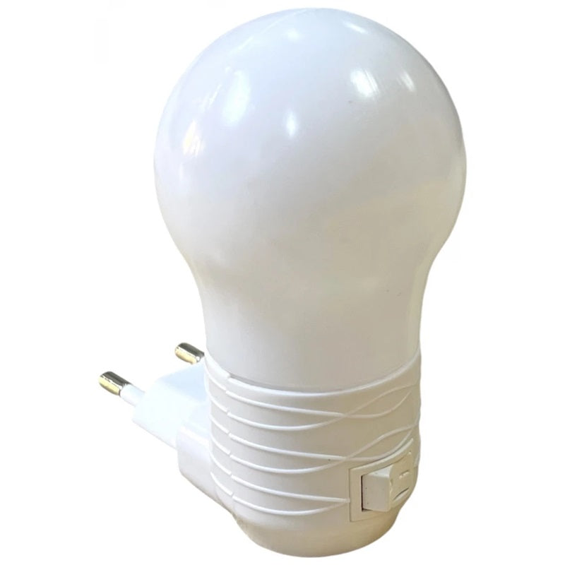 ΛΑΜΠΑΚΙ ΝΥΚΤΟΣ ΛΕΥΚΟ LED 4.5x9cm ΜΕ ΔΙΑΚΟΠΤΗ TNS