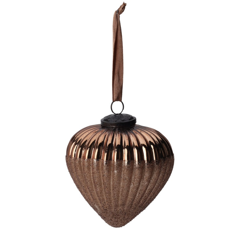 ΒΕΛΑΝΙΔΙ ΓΥΑΛΙΝΟ ΜΠΡΟΝΖΕ 13cm GLITTER