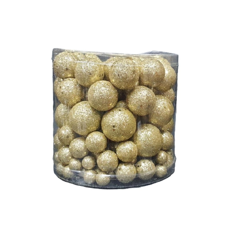 ΜΠΑΛΑ XMAS ΔΙΑΦΟΡΑ ΜΕΓΕΘΗ ΧΡΥΣΟ GLITTER