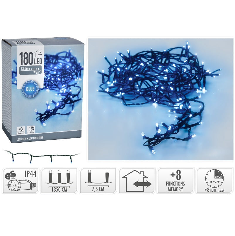 ΦΩΤΑΚΙΑ 180LED ΠΡΟΓΡ.ΠΡΑΣ.ΚΑΛ.ΜΠΛΕ.ΛΑΜΠ. 13.5m