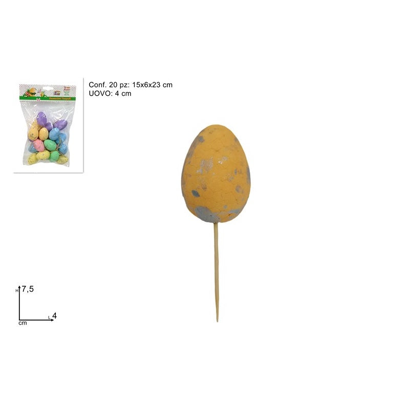 PICK ΑΥΓΟ ΠΑΣΧΑΛΙΝΟ ΣΕΤ 20ΤΕΜ 4εκ