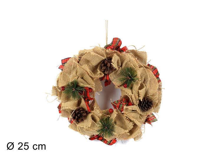 ΣΤΕΦΑΝΙ ΜΕ ΛΙΝΑΤΣΑ ΚΑΙ ΚΑΡΩ ΚΟΡΔΕΛΑ 25εκ