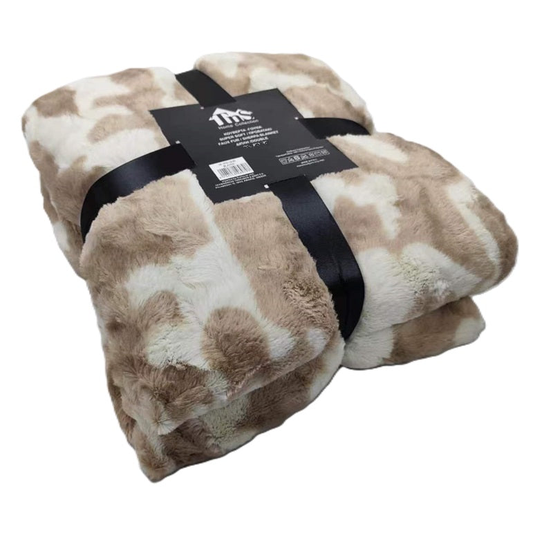 ΚΟΥΒΕΡΤΑ 160x220εκ ΓΟΥΝΑ SUPER SOFT ΠΡΟΒΑΤΑΚΙ ΑΣΠΡΟ ΜΠΕΖ TNS