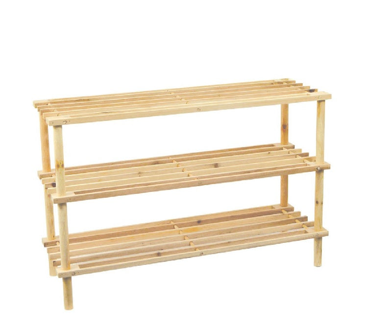 ΠΑΠΟΥΤΣΟΘΗΚΗ ΞΥΛΙΝΗ ΜΕ 3 ΡΑΦΙΑ 74x26.5x49cm