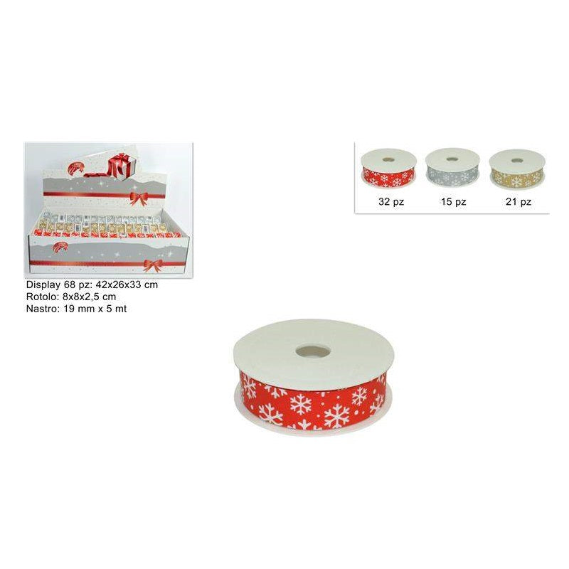 ΚΟΡΔΕΛΑ 1.9εκ 5m XMAS ΟΡΓΑΝΤΖΑ