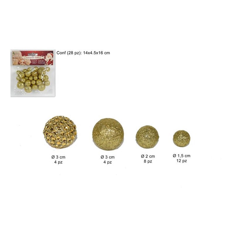 ΜΠΑΛΑ XMAS 28ΤΕΜ ΧΡΥΣΗ