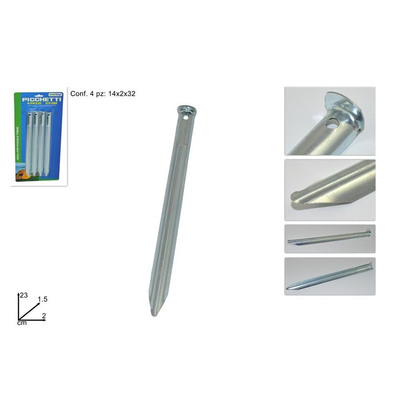 ΠΑΣΑΛΑΚΙΑ ΜΕΤΑΛΛΙΚΑ ΓΙΑ ΣΚΗΝΗ 23cm ΣΕΤ 4ΤΕΜ