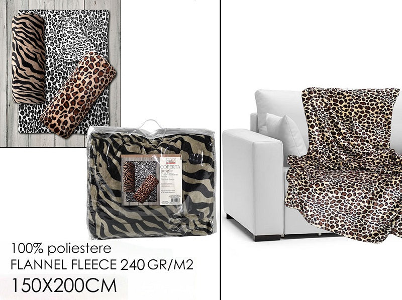 ΚΟΥΒΕΡΤΑ ΦΛΙΣ JUNGLE 150x200cm