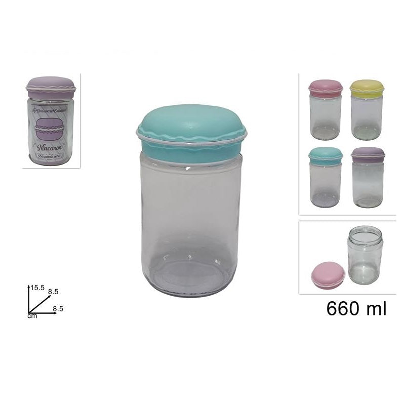 ΒΑΖΟ ΓΥΑΛΙΝΟ 660ml ΚΑΠΑΚΙ MACARON