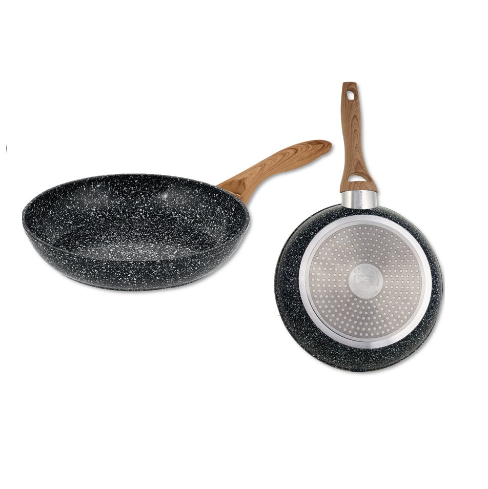 ΤΗΓΑΝΙ 28cm MARBLE Τ.ΞΥΛΙΝΟ ΧΕΡΟΥΛΙ ΜΑΥΡΟ TNS