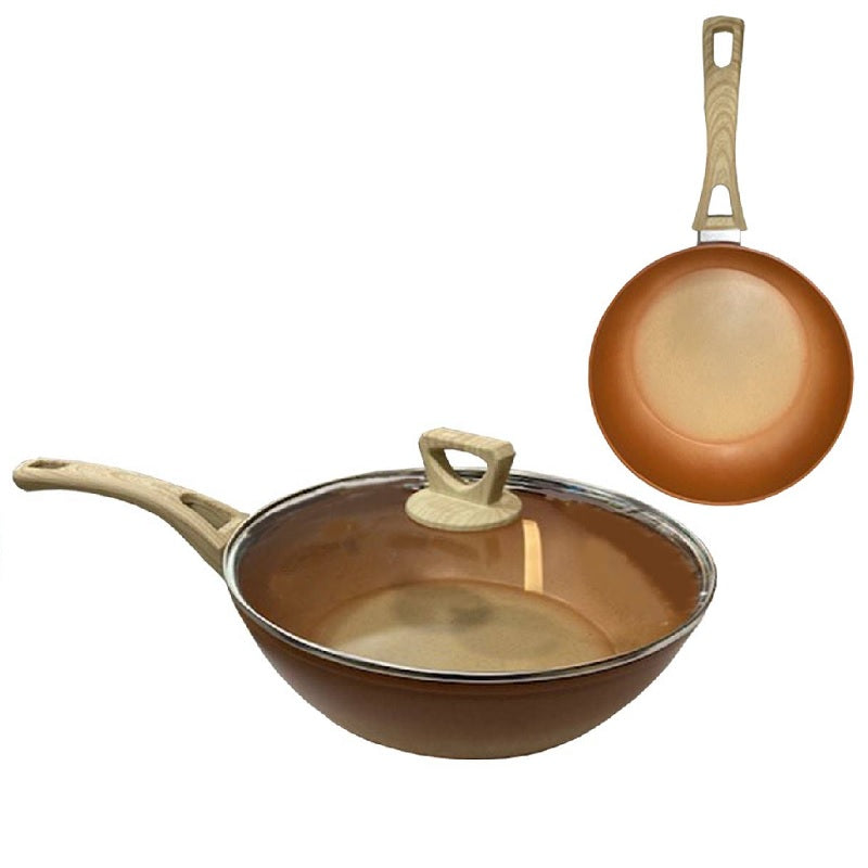 ΤΗΓΑΝΙ ΣΩΤΕΖΑ 28cm ΚΕΡΑΜΙΚΗ ΕΠΙΣΤΡΩΣΗ Τ.ΞΥΛΙΝΟ ΧΕΡΟΥΛΙ