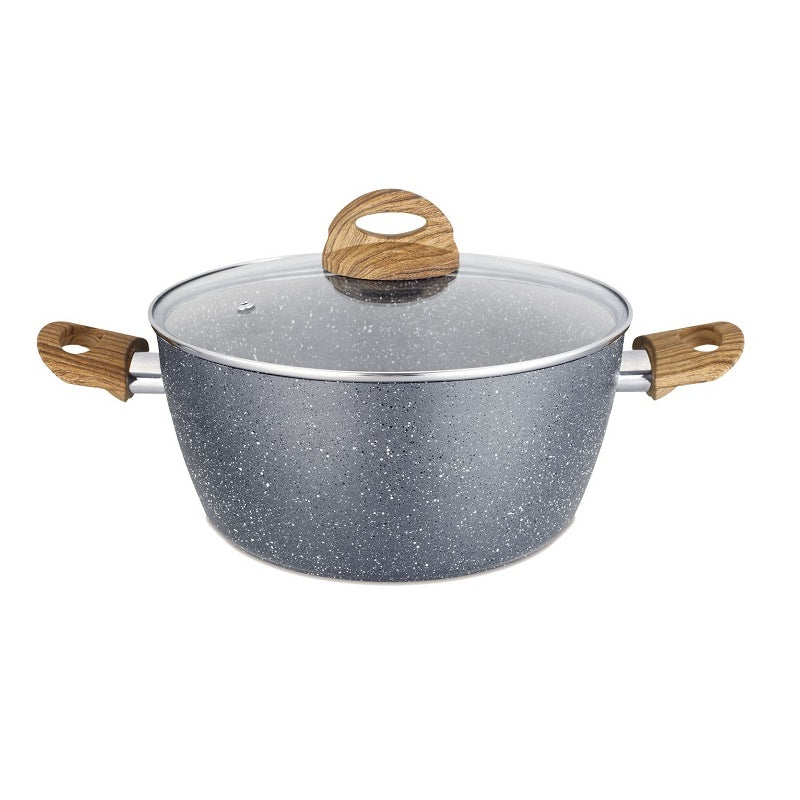 ΚΑΤΣΑΡΟΛΑ 28cm ΚΕΡΑΜΙΚΗ ΕΠΙΣΤΡΩΣΗ Τ.ΞΥΛΙΝΟ ΧΕΡΟΥΛΙ ΜΑΥΡΗ