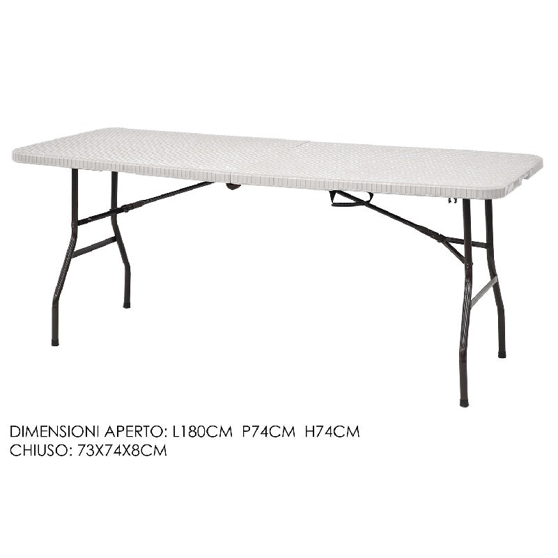 ΤΡΑΠΕΖΙ RATTAN 180x74cm ΠΤΥΣΣΟΜΕΝΟ