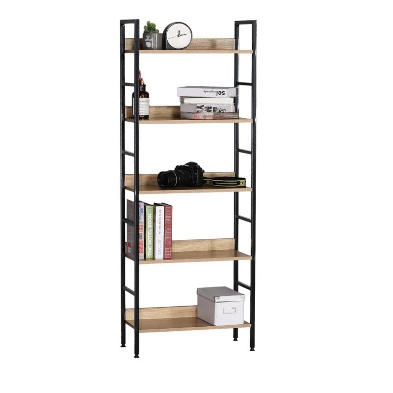 ΡΑΦΙΕΡΑ 5 ΘΕΣΕΩΝ 160x60x28cm ΞΥΛΟ ΜΕΤΑΛΛΟ