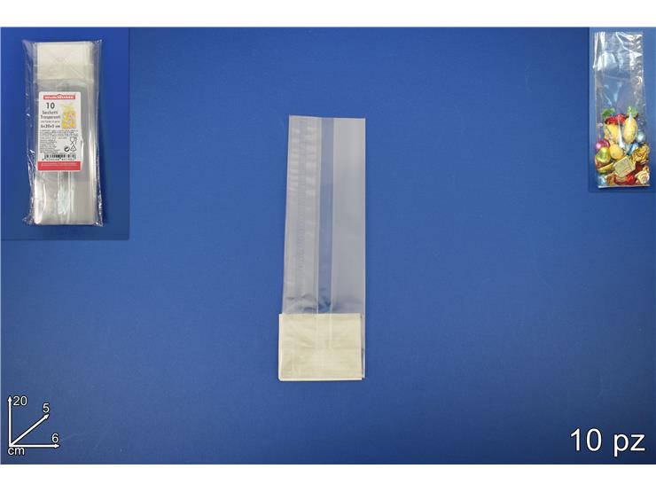 ΣΑΚΟΥΛΑ 6x20x5εκ 10ΤΕΜ ΔΙΑΦΑΝΗ