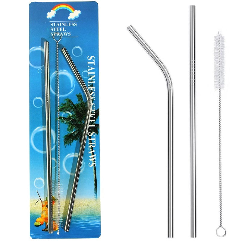 ΚΑΛΑΜΑΚΙΑ INOX 2ΤΕΜ ΜΕ ΒΟΥΡΤΣΑΚΙ