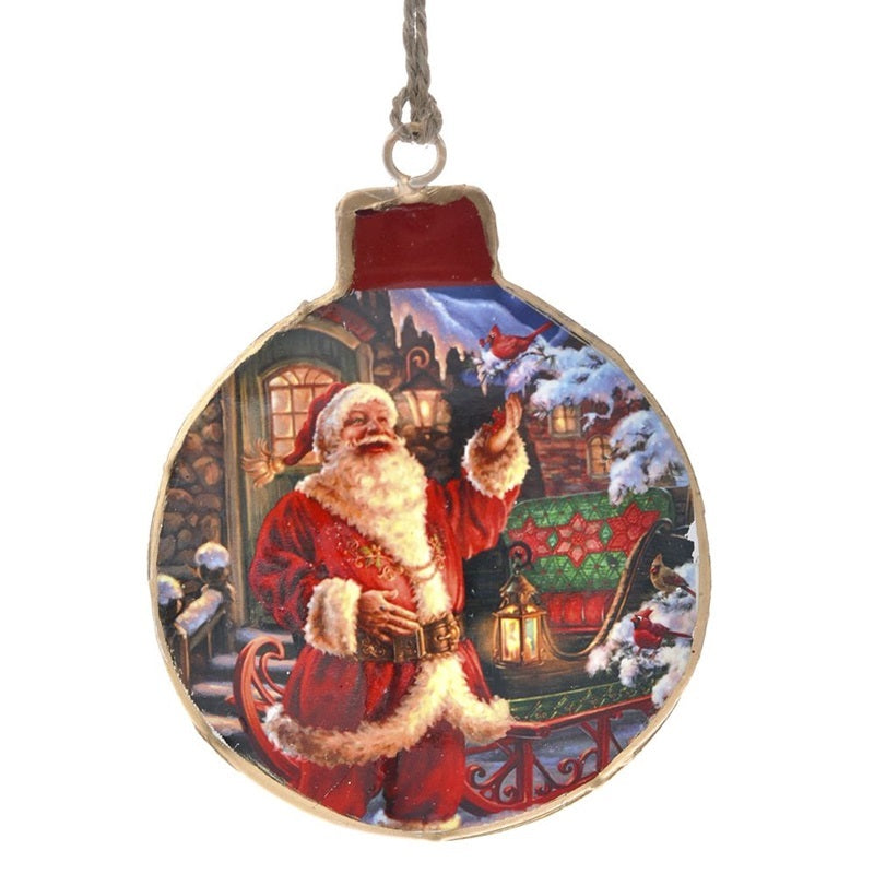 ΜΠΑΛΑ XMAS ΜΕΤΑΛΛΙΚΗ ΑΗ ΒΑΣΙΛΗΣ 10x11cm