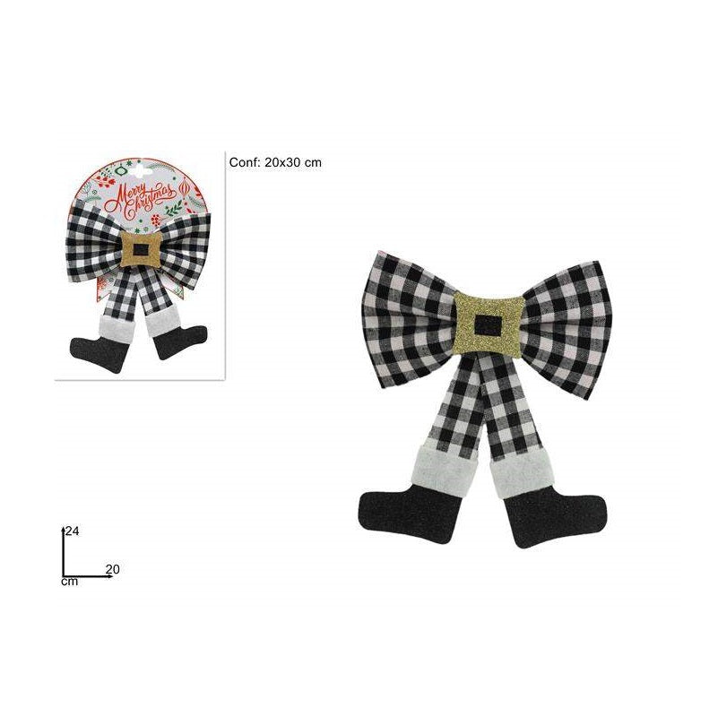 ΦΙΟΓΚΟΣ ΑΣΠΡΟΜΑΥΡΟΣ ΚΑΡΩ 20x24cm XMAS