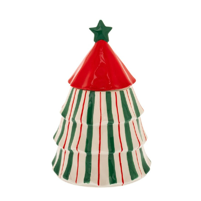 ΜΠΙΣΚΟΤΙΕΡΑ XMAS ΔΕΝΤΡΟ ΡΙΓΕ ΚΕΡΑΜΙΚΗ 16x16x24cm