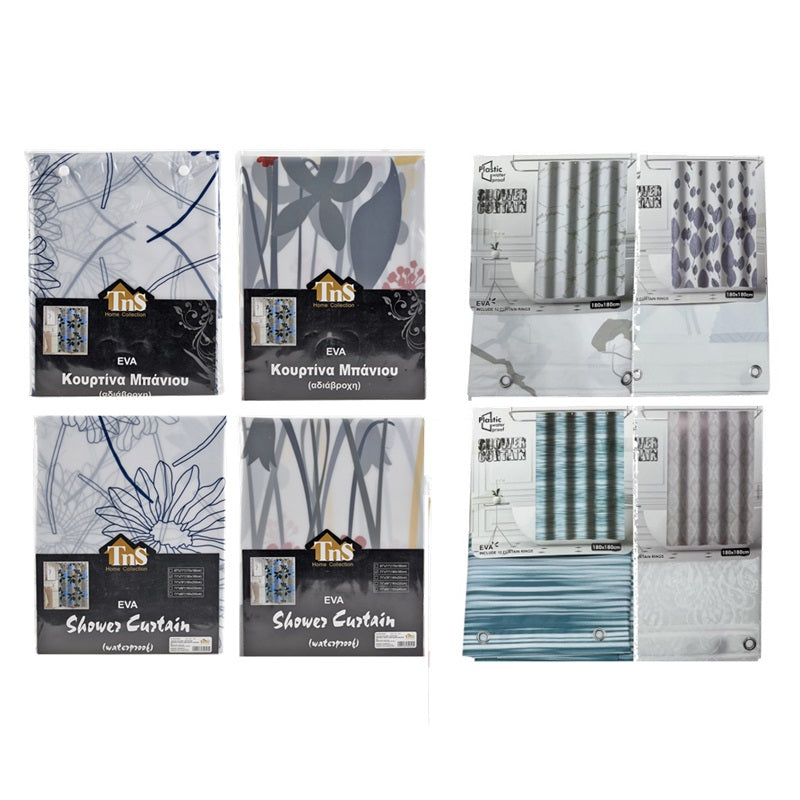 ΚΟΥΡΤΙΝΑ ΜΠΑΝΙΟΥ 180x180εκ EVA