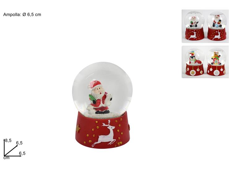 ΧΙΟΝΟΜΠΑΛΑ ΓΥΑΛΙΝΗ 8.5εκ XMAS