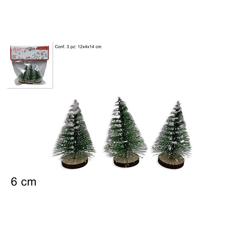 ΔΕΝΤΡΑΚΙΑ 6cm XMAS ΣΕΤ 3ΤΕΜ