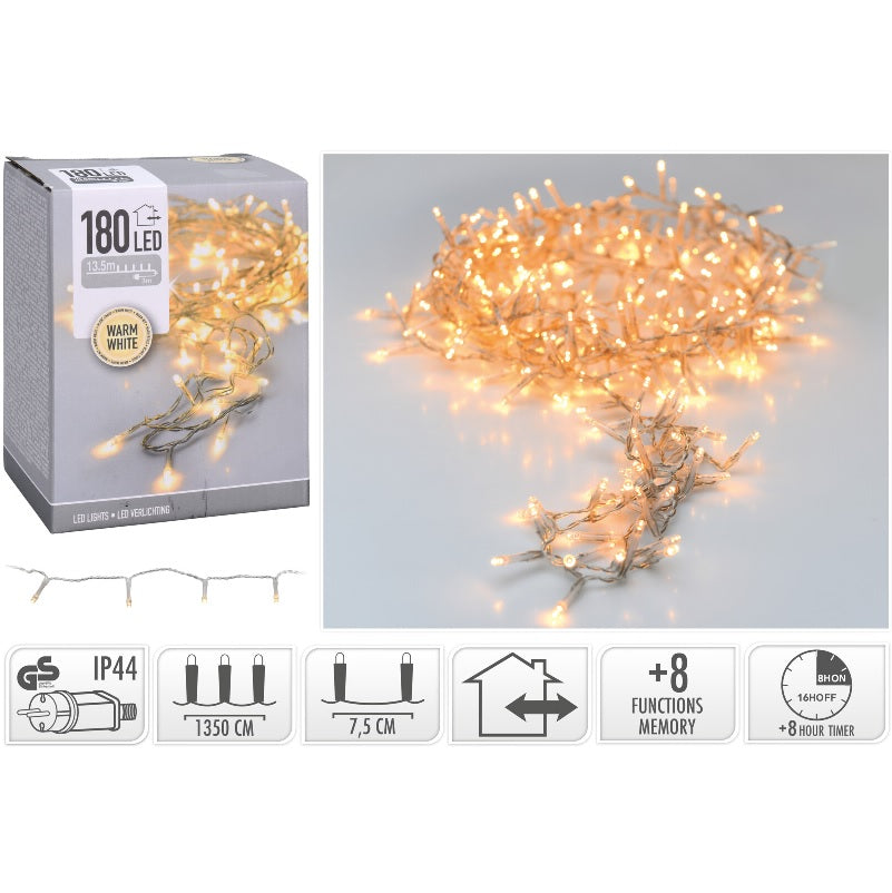 ΦΩΤΑΚΙΑ 180LED ΠΡΟΓΡ.ΔΙΑΦ.ΚΑΛ.ΘΕΡΜΟ.ΛΑΜΠ. 13.5m