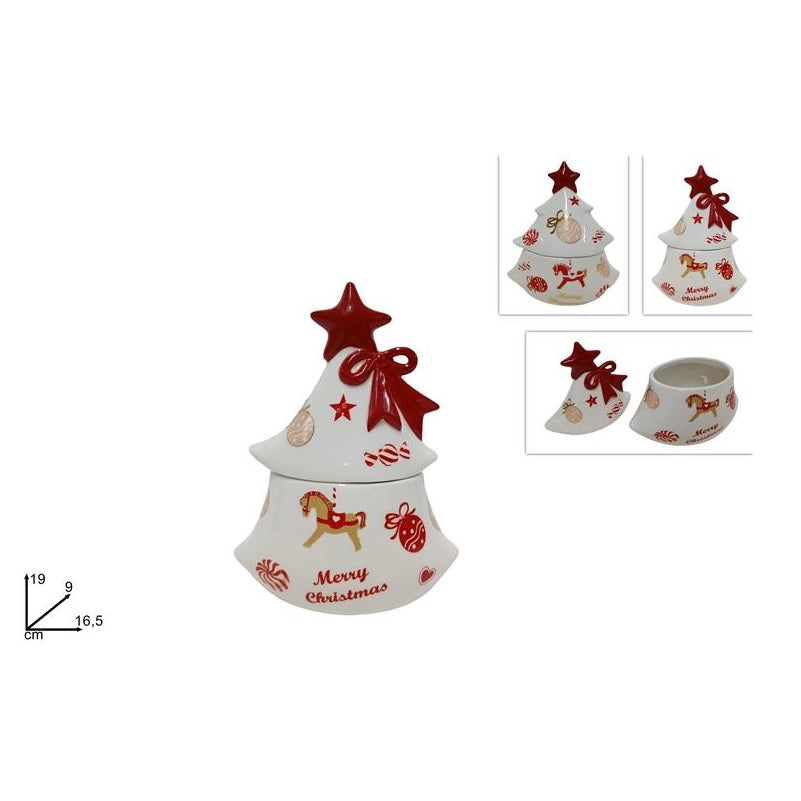 ΜΠΙΣΚΟΤΙΕΡΑ ΧΡΙΣΤΟΥΓΕΝΝΙΑΤΙΚΟ ΔΕΝΤΡΟ 19εκ ΚΕΡΑΜΙΚΗ