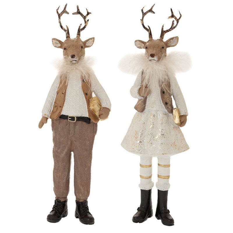 ΤΑΡΑΝΔΟΣ XMAS ΚΡΕΜ 8x5x23cm ΠΟΛΥΡΕΖΙΝ