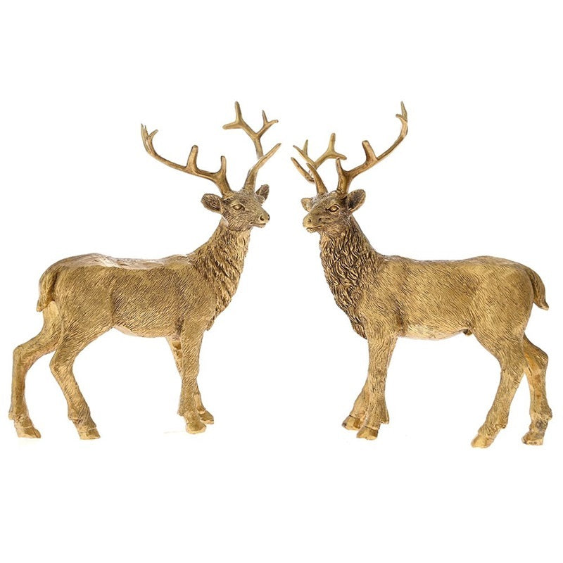 ΤΑΡΑΝΔΟΣ XMAS ΧΡΥΣΟΣ 13x4x14cm ΠΟΛΥΡΕΖΙΝ