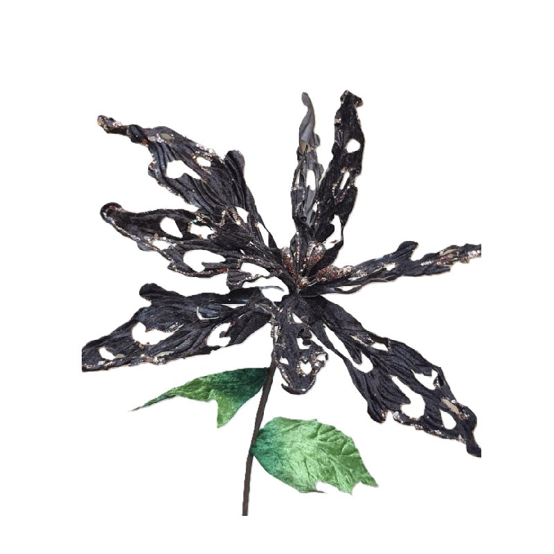 ΚΛΑΔΙ ΛΟΥΛΟΥΔΙ ΚΑΦΕ ΒΕΛΟΥΔΟ GLITTER 30cm