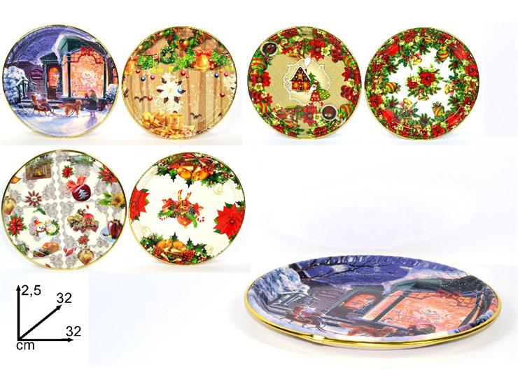 ΠΙΑΤΕΛΑ XMAS 32cm ΧΡΥΣΗ ΜΠΟΡΝΤΟΥΡΑ