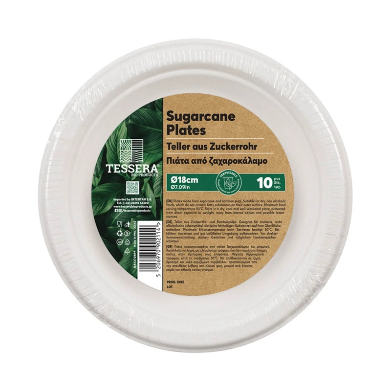 ΠΙΑΤΑ ΖΑΧΑΡΟΚΑΛΑΜΟΥ 18cm 10ΤΕΜ