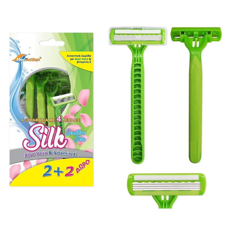 ΞΥΡΑΦΑΚΙΑ 4 ΛΕΠΙΔΕΣ 4ΤΕΜ SILK MED ACTION