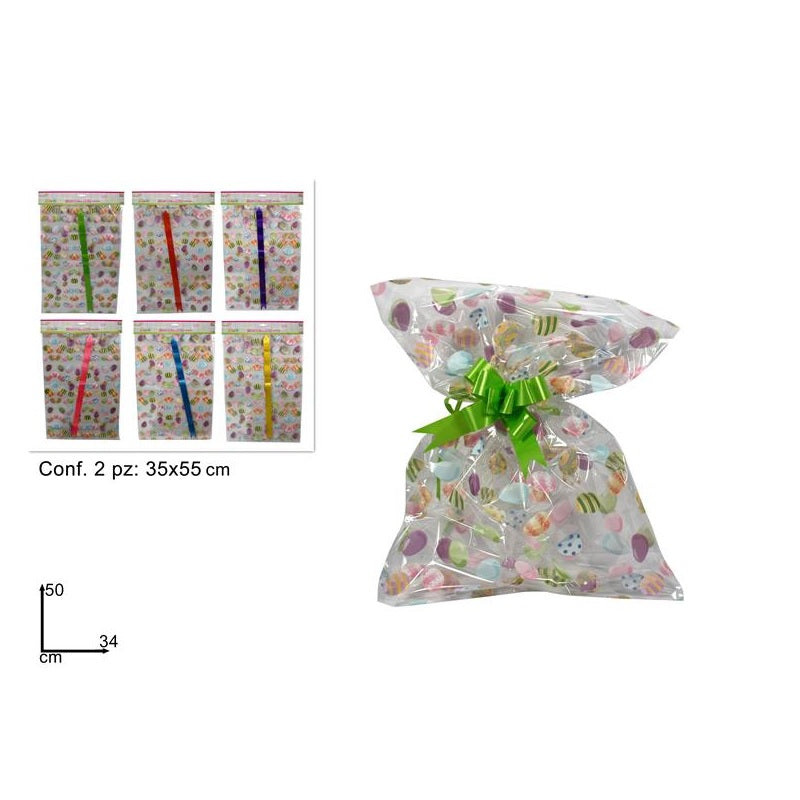 ΖΕΛΟΦΑΝ ΠΑΣΧΑΛΙΝΟ 36x50εκ 4ΤΕΜ ΣΕΤ ΜΕ ΦΙΟΓΚΟΥΣ