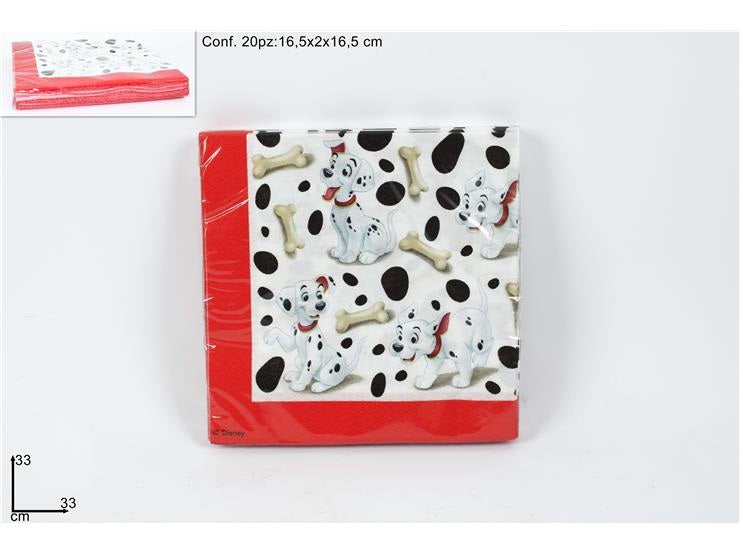 ΧΑΡΤΟΠΕΤΣΕΤΕΣ ΠΑΡΤΥ DALMATIANS 20TEM 33x33cm 2Φ
