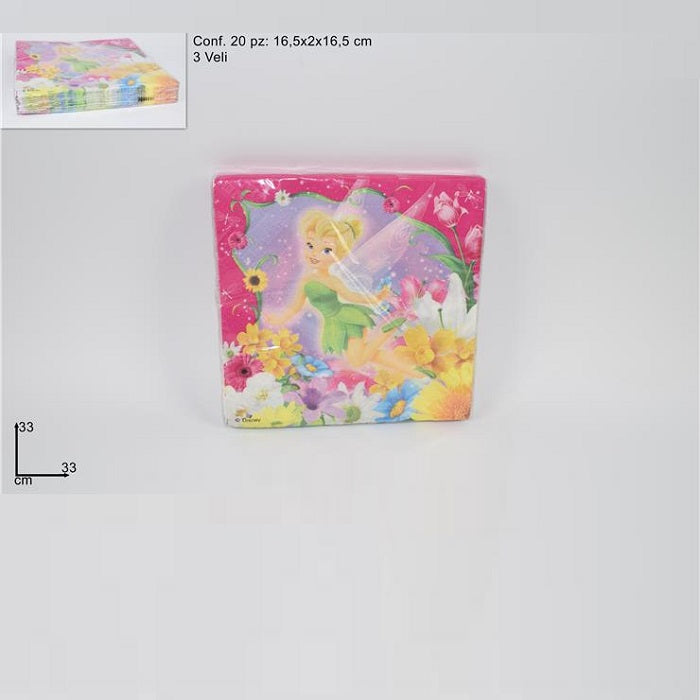 ΧΑΡΤΟΠΕΤΣΕΤΕΣ ΠΑΡΤΥ TINKERBELL 20TEM 3Φ 33x33cm