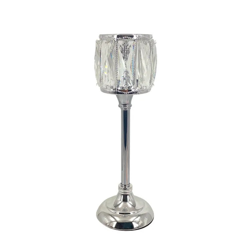 ΚΗΡΟΠΗΓΙΟ ΜΕΤΑΛΛΙΚΟ ΑΣΗΜΙ ΔΙΣΚΟΠΟΤΗΡΟ ΜΕ ΚΡΥΣΤΑΛΛΑ Φ10x34cm