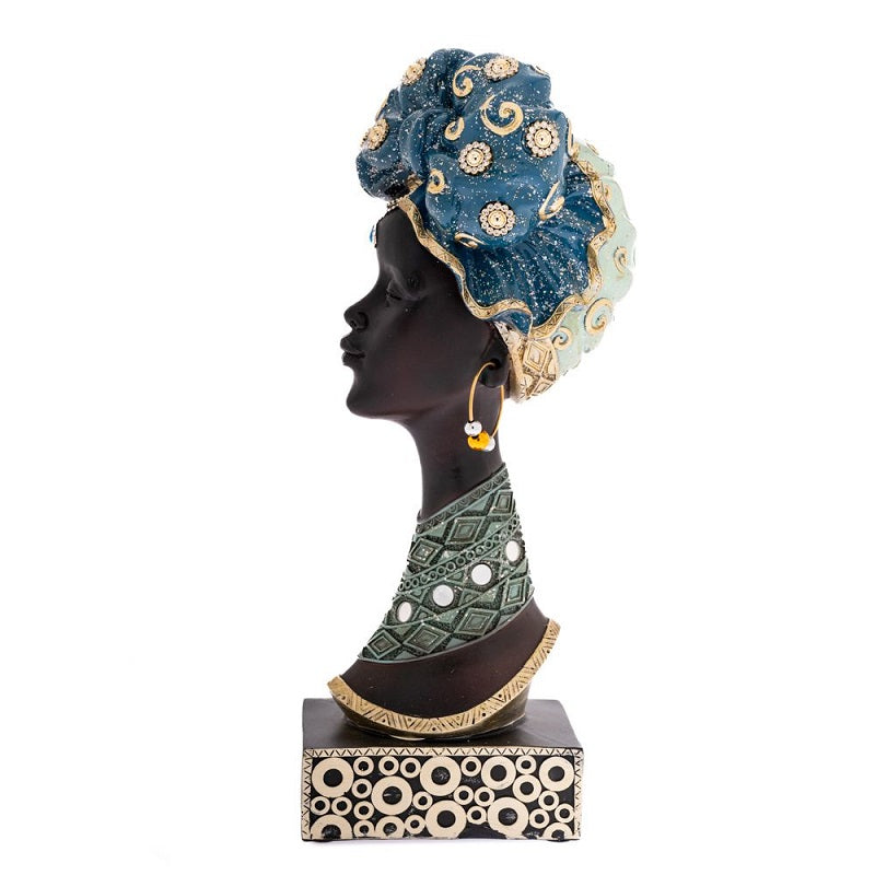 ΑΦΡΙΚΑΝΑ ΔΙΑΚΟΣΜΗΤΙΚΗ ΜΑΥΡΗ ΣΙΕΛ ΣΕ ΒΑΣΗ 12x17x37cm