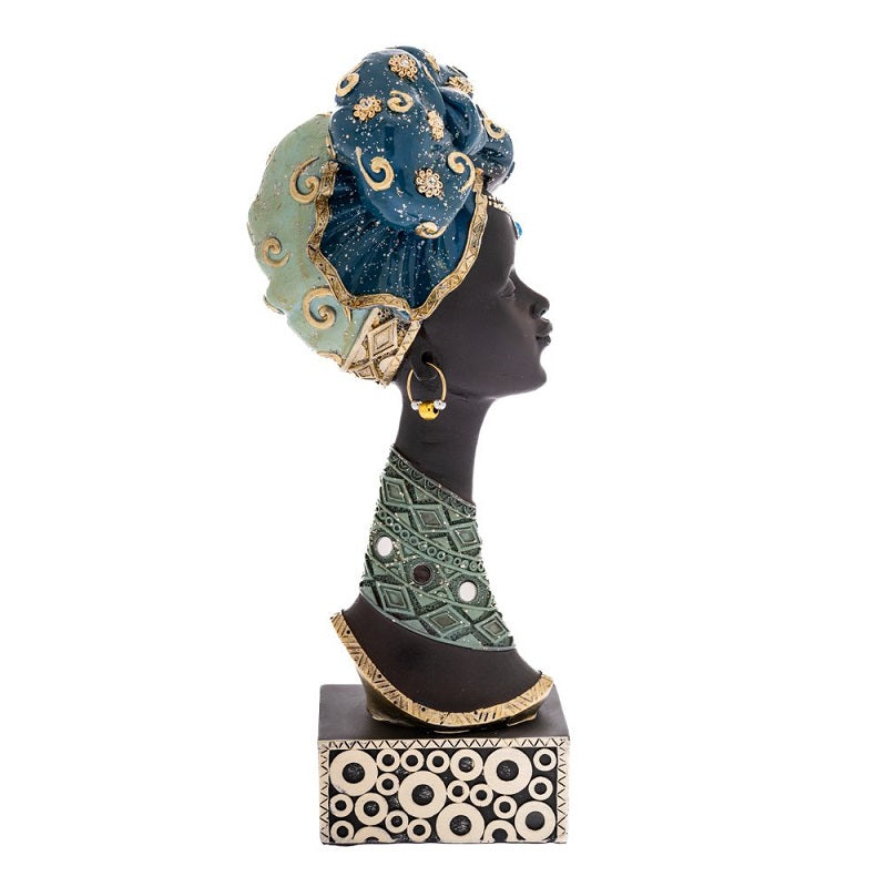 ΑΦΡΙΚΑΝΑ ΔΙΑΚΟΣΜΗΤΙΚΗ ΜΑΥΡΗ ΣΙΕΛ ΣΕ ΒΑΣΗ 10x12x32cm